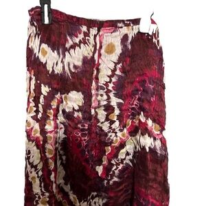 Lafayette 148 Organza Skirt Floral Tie Dye Waterfall Purple, Reds Size 18